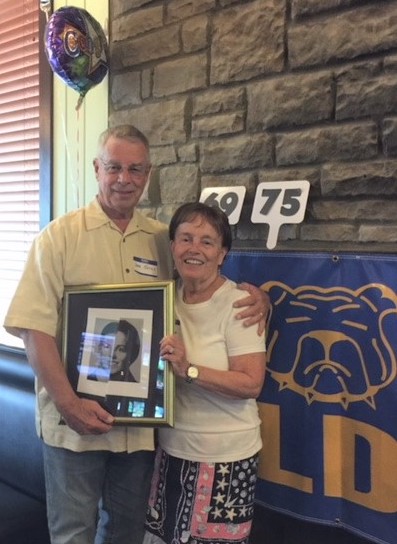 Shown are two of our favorite Fairview teachers. They are Dave Gates, who turned 75 that day, and wife Arlene Calico Gates. 