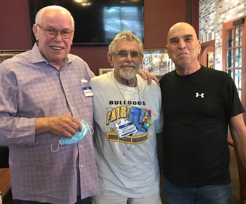 Schoolmates and lifelong friends from Cornell Heights and FHS. Bruce Trowman, Don Moshos, and Gary Goldflies taken during a class gathering in 2020.
