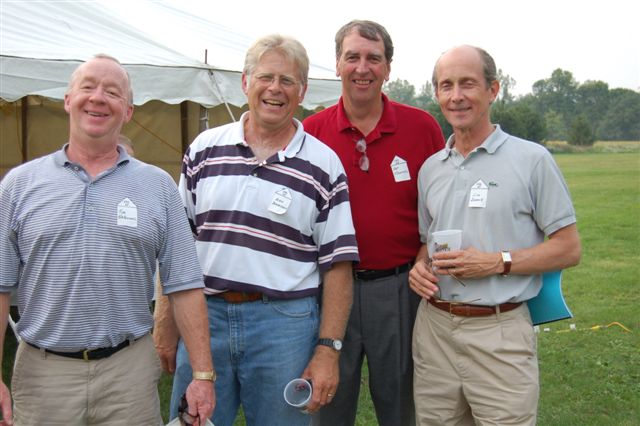 Alumni from the Class of 1965. Tim Kirkendall, Al Donaldson, Pat O'Connell and Jim Swank enjoying their 40th Class Reunion in 2005.