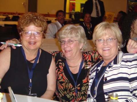 Barb Adkins '64, Nancy Marker '66 and Barrie Fogarty '65.