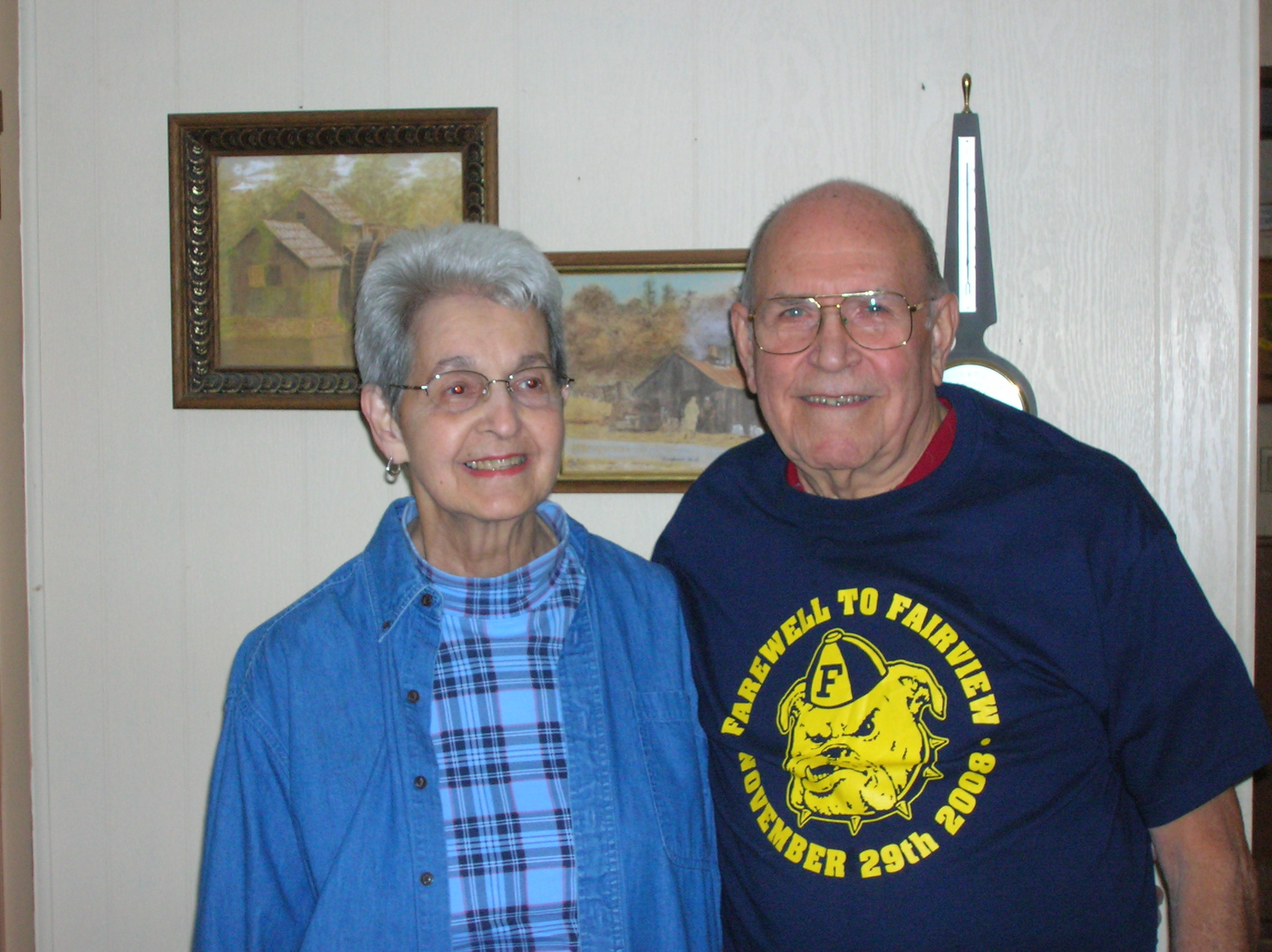 Mr. and Mrs. Bruggeman pictured at their home of over fifty years in Dayton, Ohio on October 1, 2009.