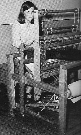 FHS students were  fortunate to have use of this large loom.