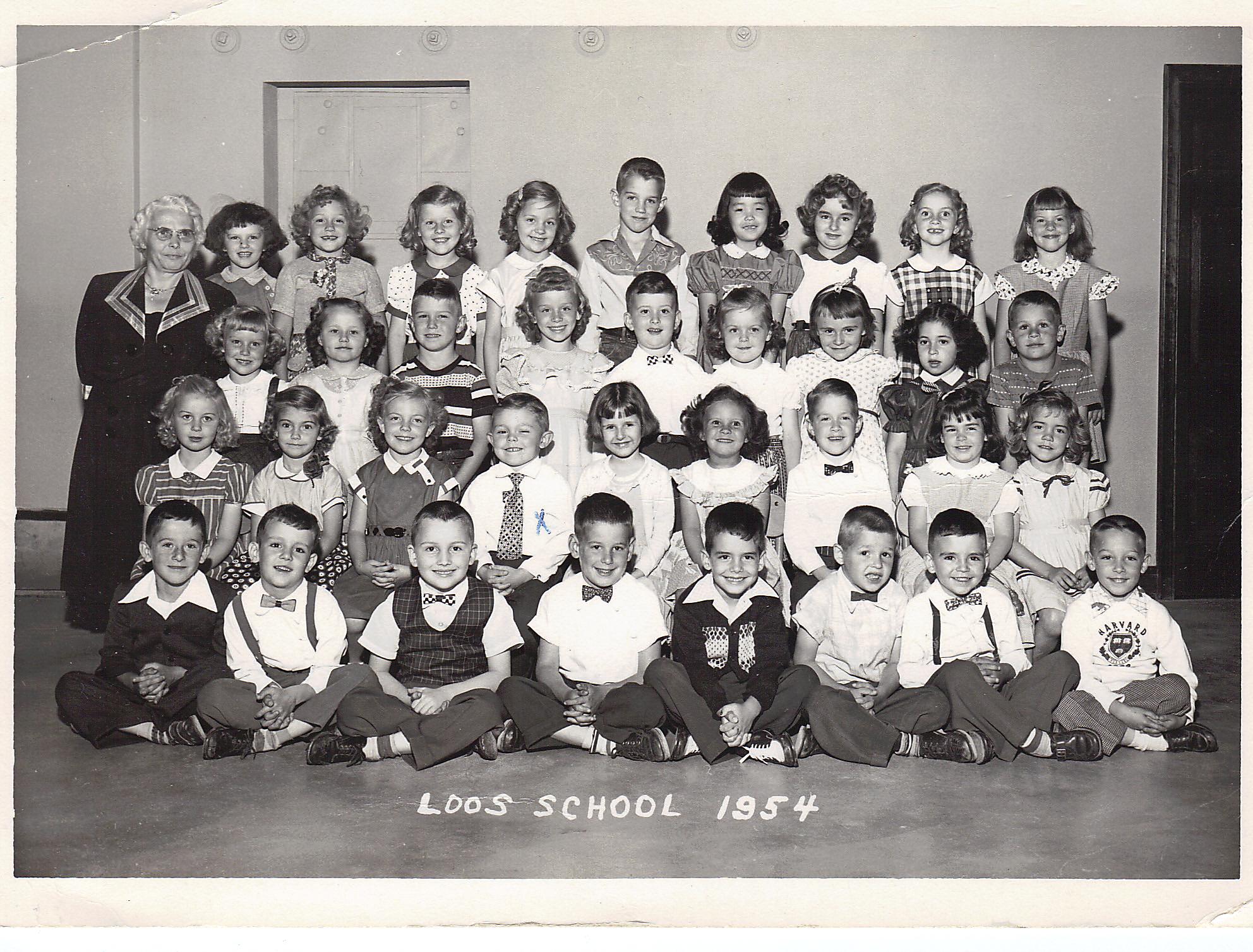 Kindergarten 1954, Loos Elementary School, submitted by Bill Bridges, FHS class of '66