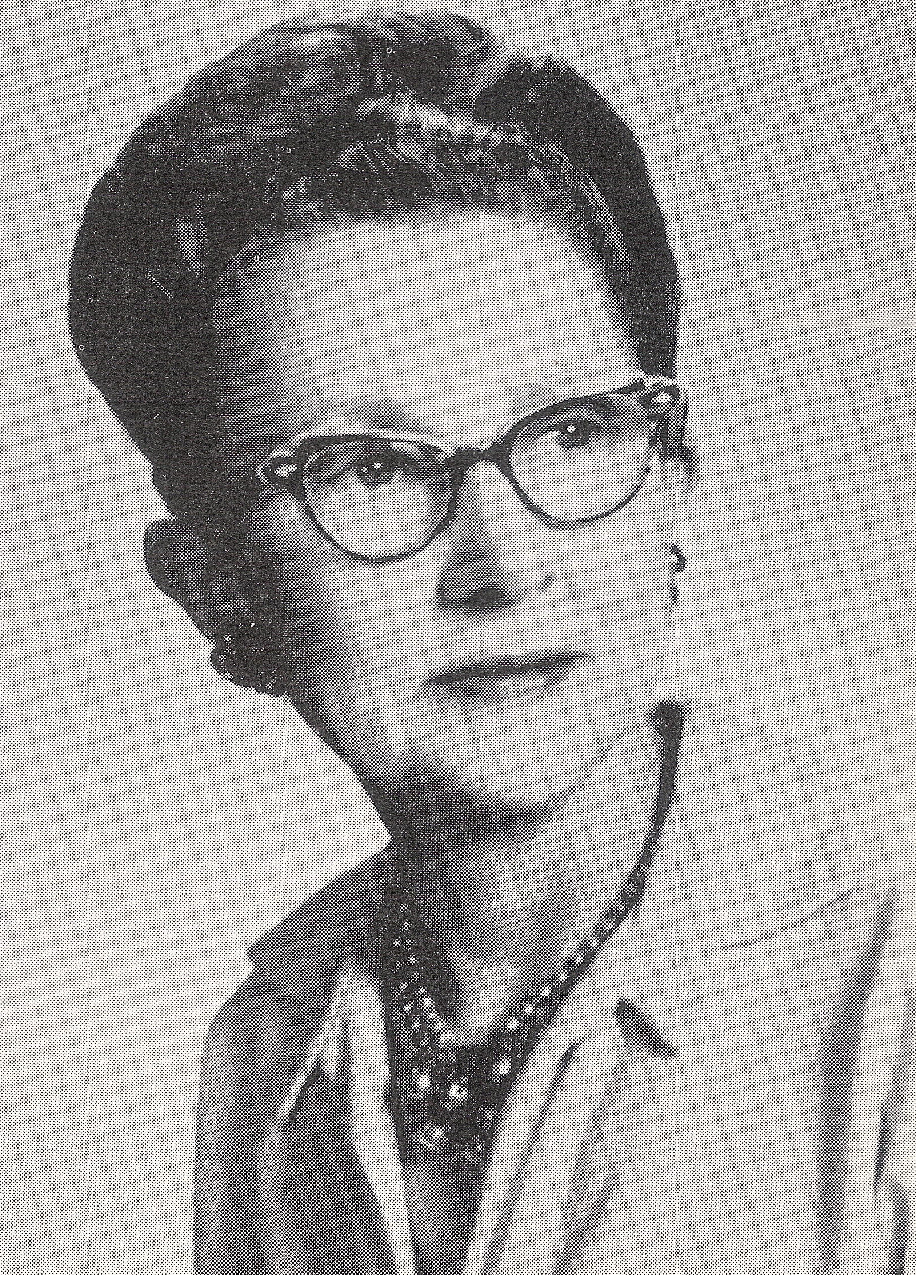 Photo of Theresa Folger taken from the 1958 Fairview yearbook.