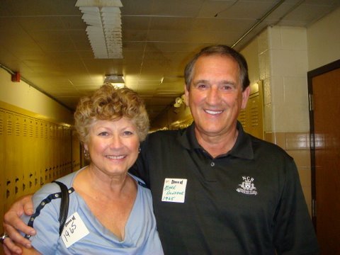 Friends from the Class of '65 met for the first time in 45 years. Susi Sower and Mark Donahue.