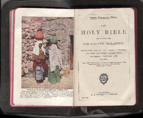 The Holy Bible. Showing pages 49 & 50. Photo courtesy of Dayton Public Schools Time Capsule Collection, Digitized by Vtechgraphics LLC copyright 2012 all rights reserved.