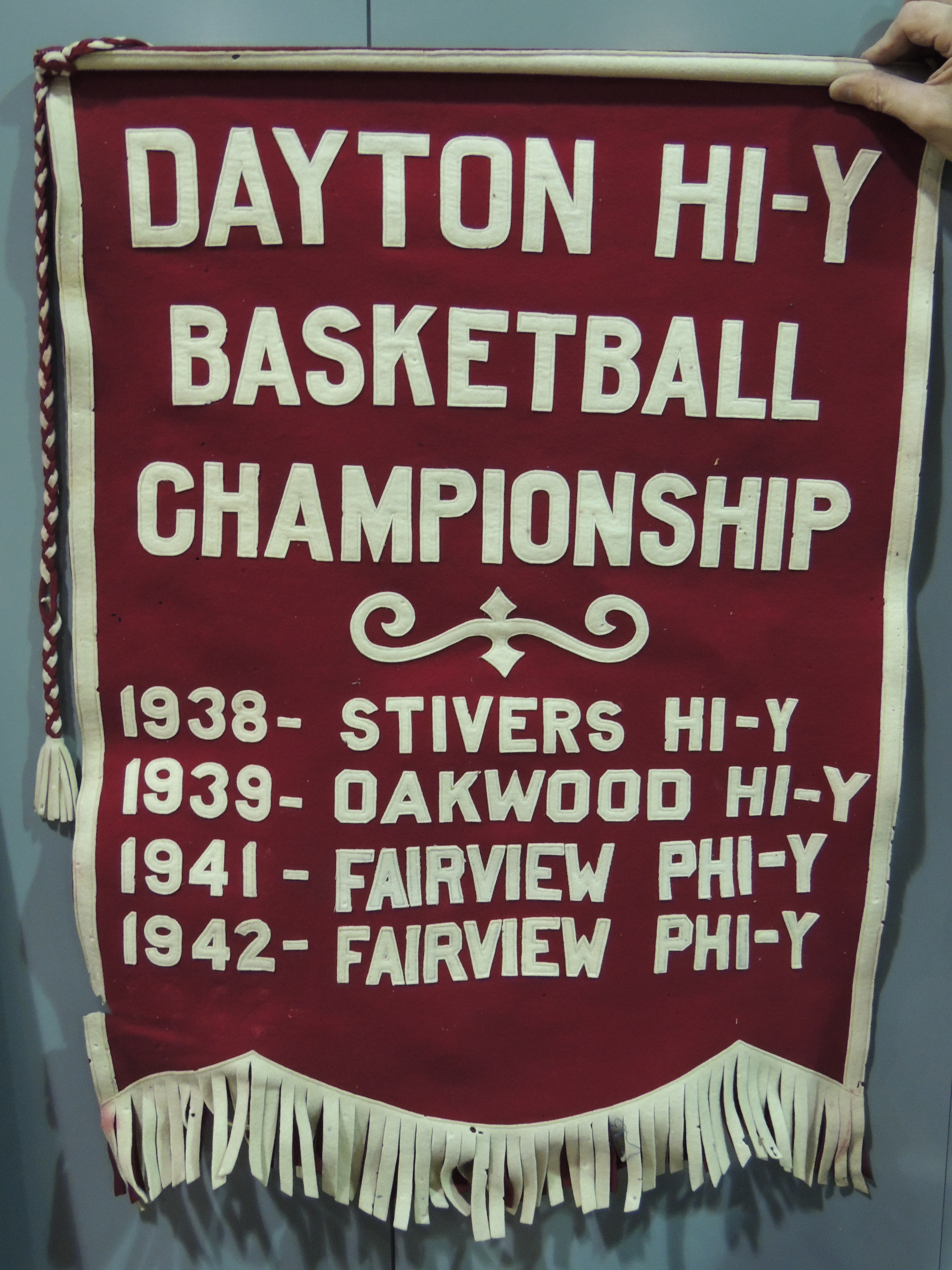 Dayton HI-Y Banner. Photo Dennis Huddleston, Class of 1965.