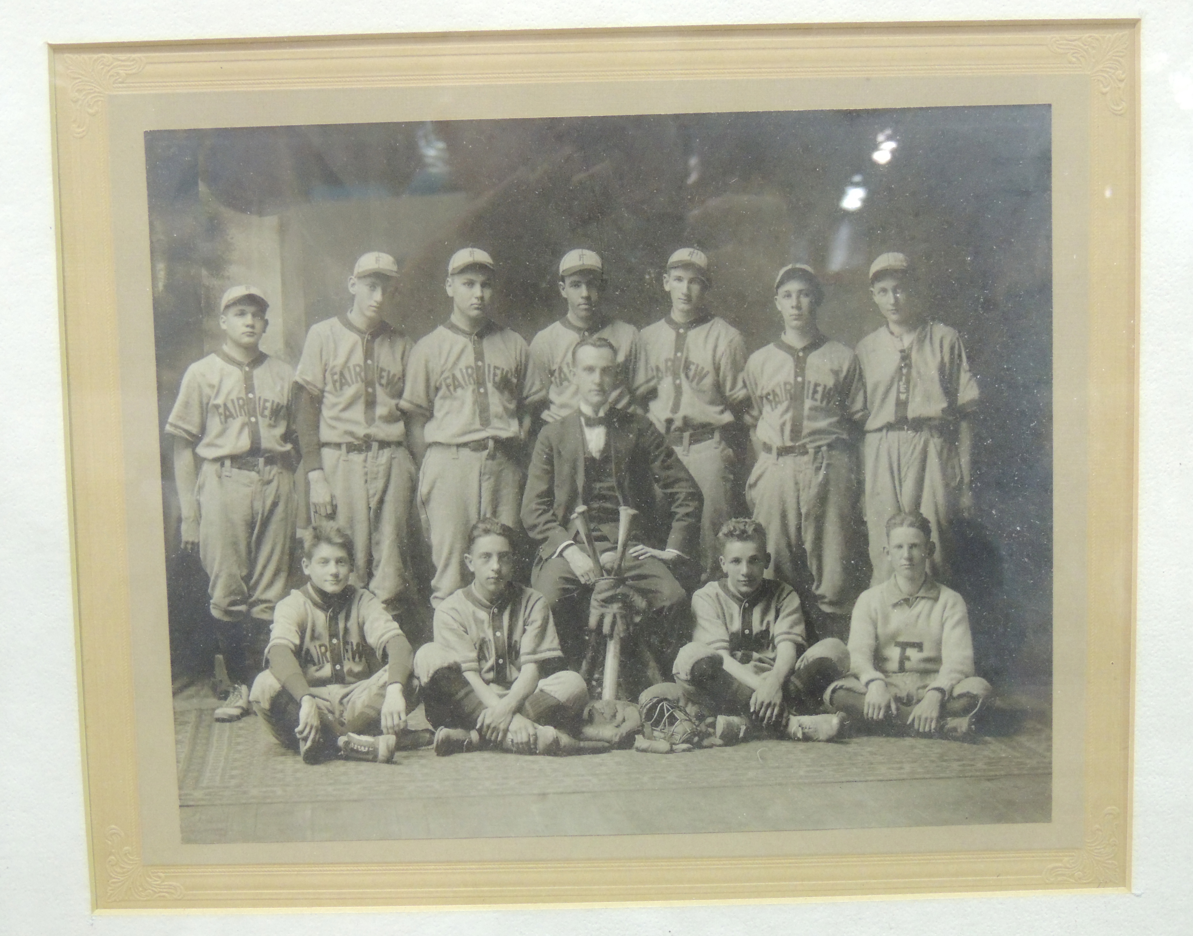There is no date or  identification for this Fairview baseball team photo.  It appears to be circa early 1900's.  Please contact us if you have details about this team.  Photo Dennis Huddleston, Class of 1965.