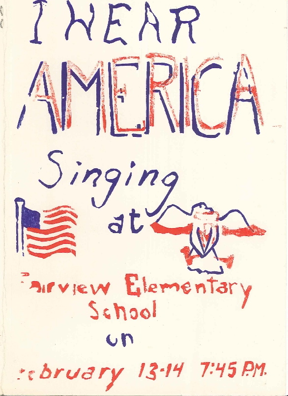 Thanks to Jim McLefresh for this program from a Fairview Elementary School production.  Shown above is the cover.